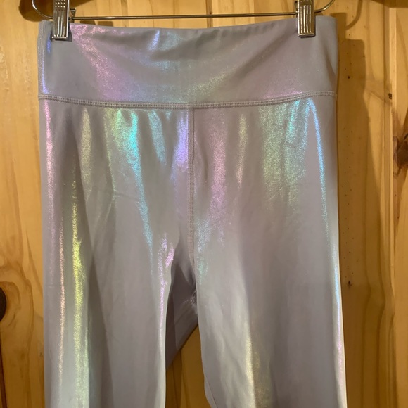 EUC CARBON38 LUMINOUS IRIDESCENT LEGGINGS IN STERLING! Rainbow unicorns oh my! - Picture 4 of 7